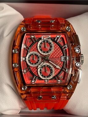 Invicta S1 Rally Men's Watch - 42mm, Red & Silver,new.